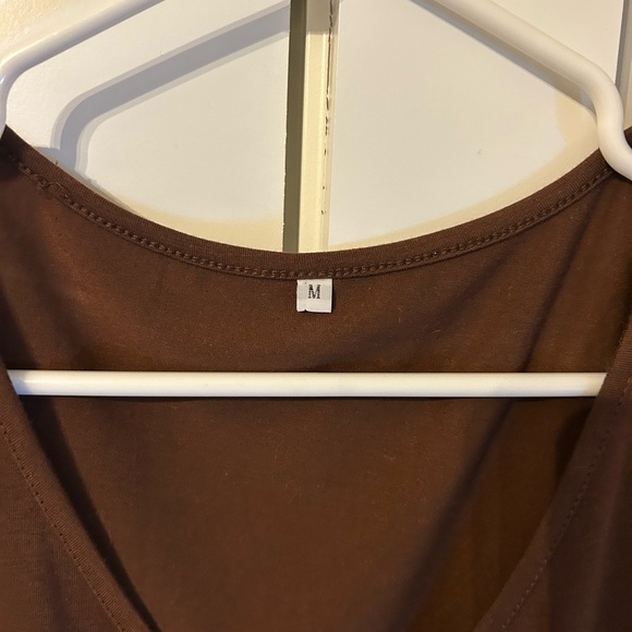 Amazon Brown and White Chevron Dress - Picture 4 of 5